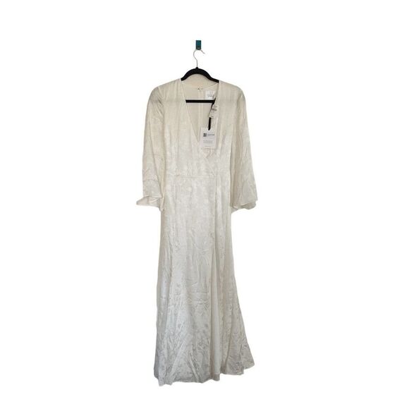 Galvan London silk Blend HAVANA BRIDAL WRAP DRESS EU40/US8 - Picture 6 of 12